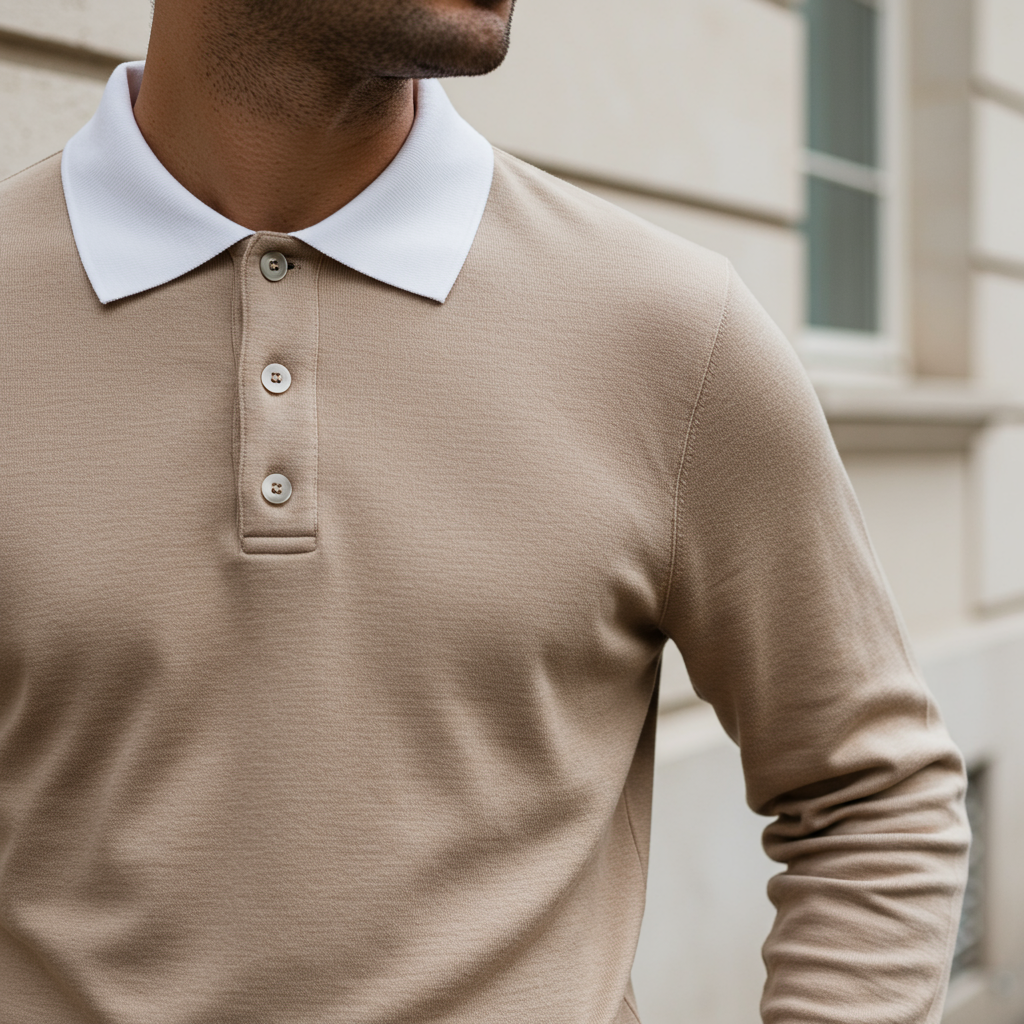 Austin Long-Sleeve Polo Sweatshirt