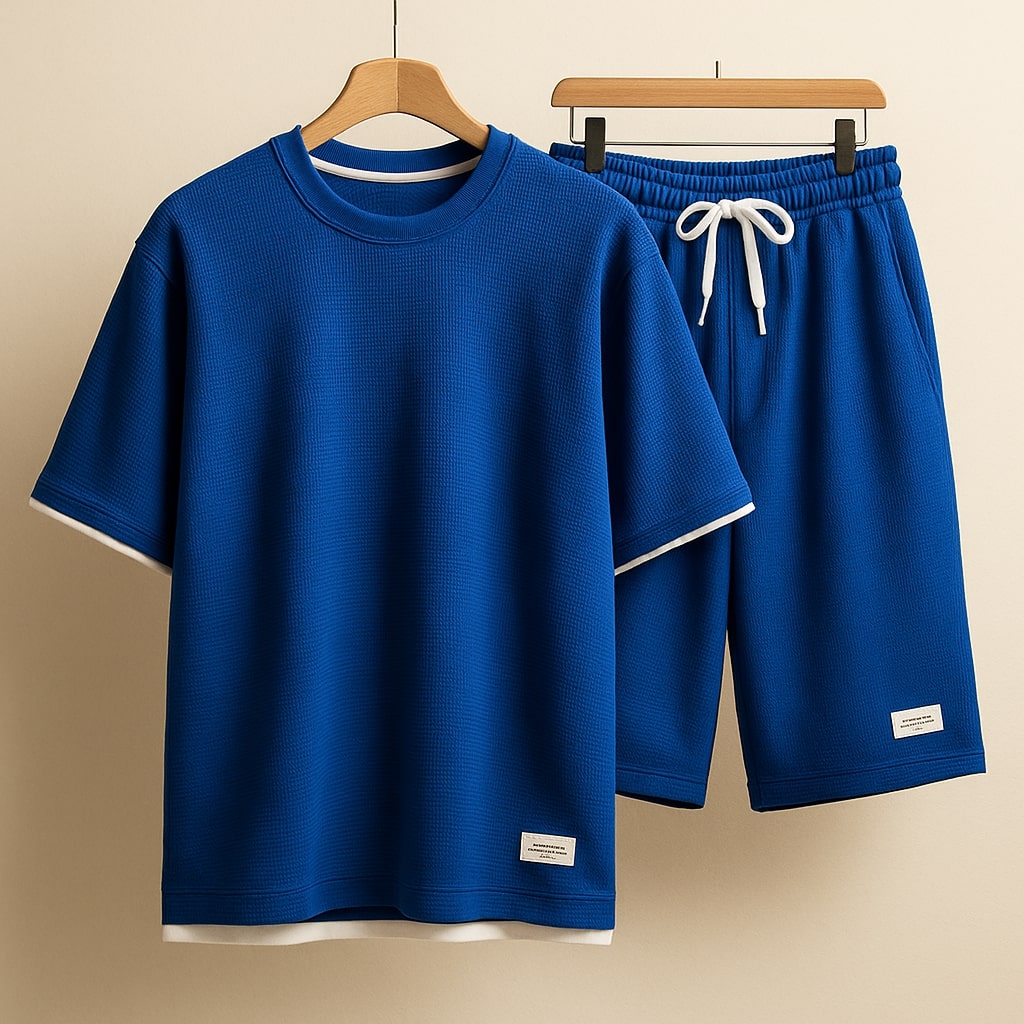 Luca Waffle-Knit Lounge Set